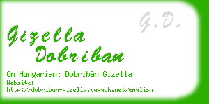 gizella dobriban business card